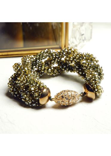 Crystal Twist Olive Bracelet