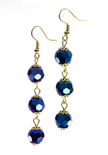 Cut Blue Earrings