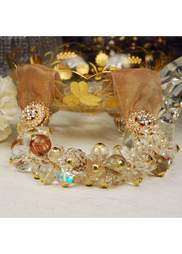 Gold Saraha Crystal Vintage Necklace
