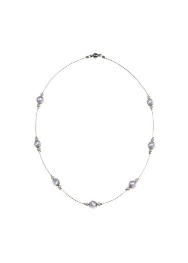 Grey Pearl Strand Necklace