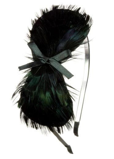 Jet Feather Bow Band