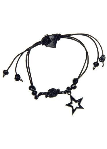 Jet Rose-Star Bracelet