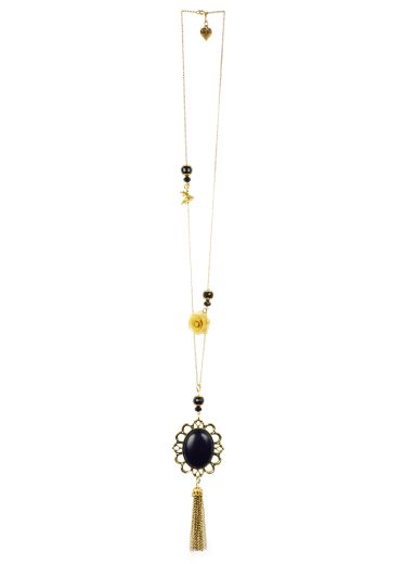 Jet Tassle Necklace