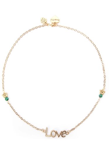 Malachite love necklace