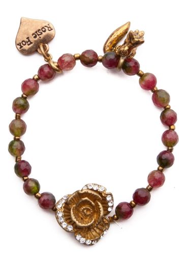 Natural tourmaline rose bracelet 