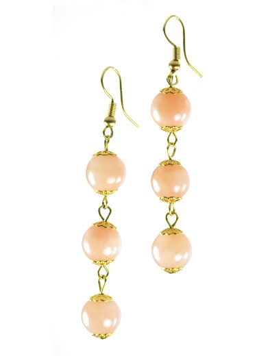 Peach Agate Earrings