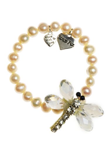 Pearl Dragonfly Bracelet