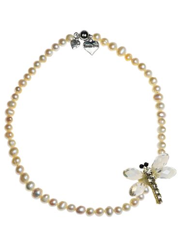 Pearl Dragonfly Necklace