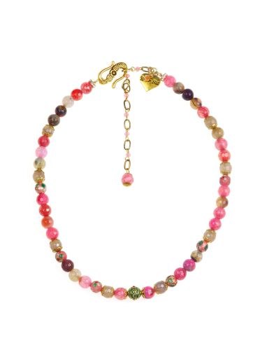 Peony Agate Necklace