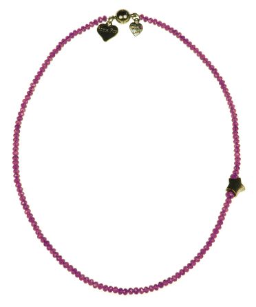 Plum Star Short Necklace