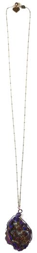 Purple Quartz Rock Necklace