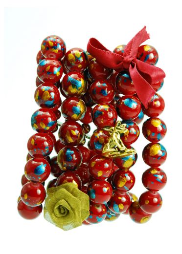 Red & Gold Foxy Lady Cuff Bracelet