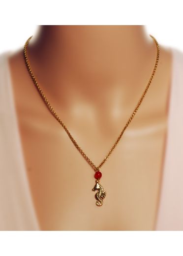 Sahara Quartz Seahorse Necklace