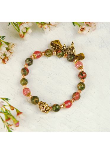 Unakite Single Bracelet