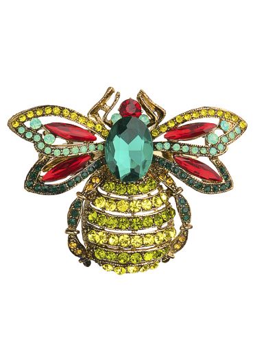 Emerald Crystal Bug Hairclip & Brooch