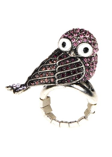 Lavender Owl Stretch Ring