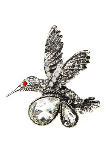 Silver Humming Bird Stretch Ring