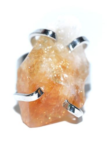 Citrine quartz ring