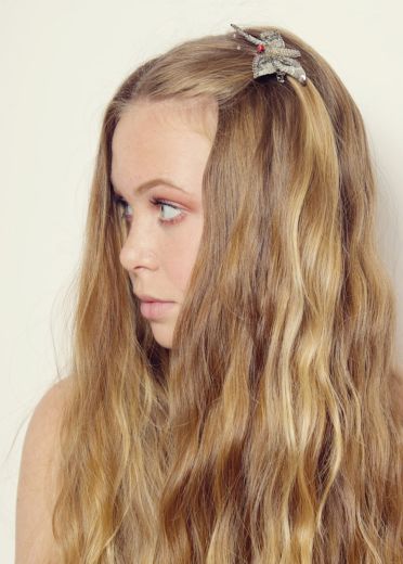 Silver Sequin Butterfly Hairclip & Brooch