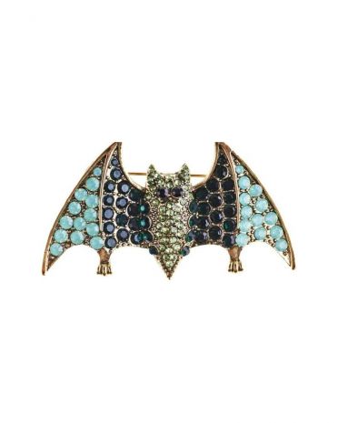 Forest Crystal Bat Hairclip and Brooch