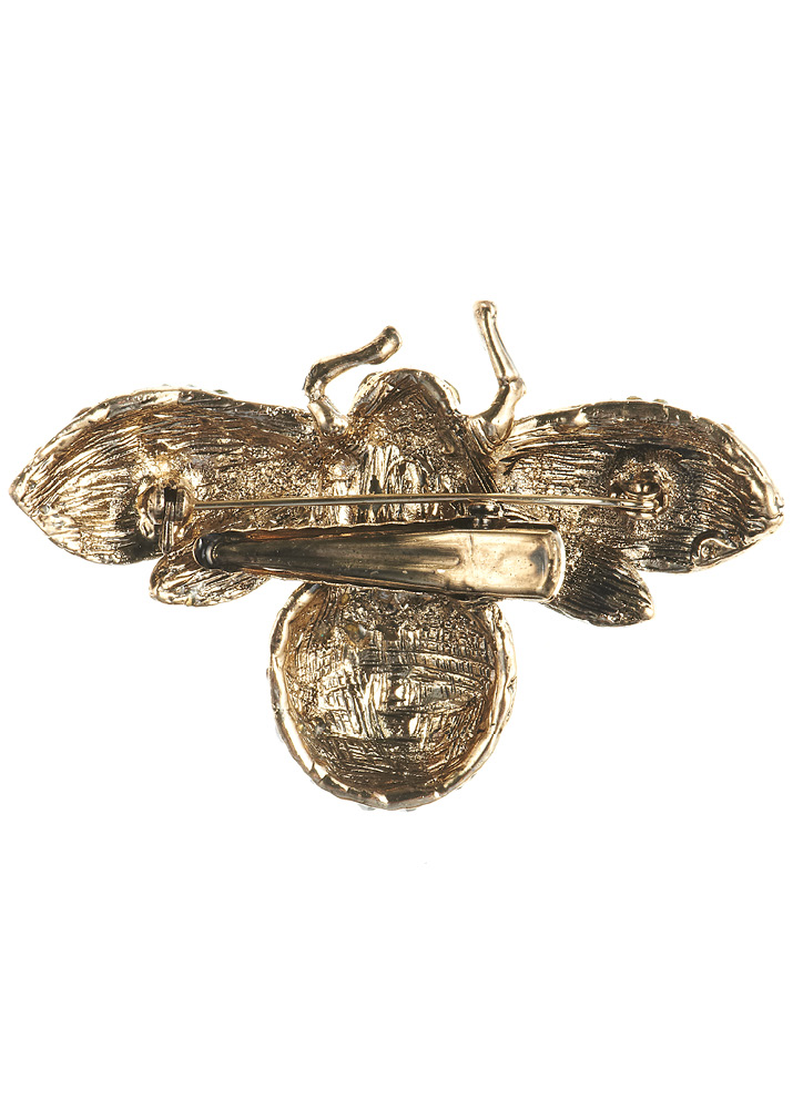 Green Gem Bug Crystal Hairclip & Brooch