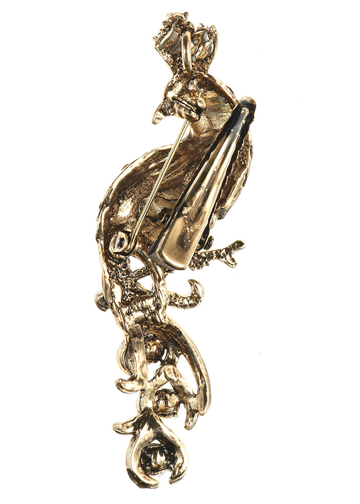 Exquisite Peacock Crystal Hairclip & Brooch