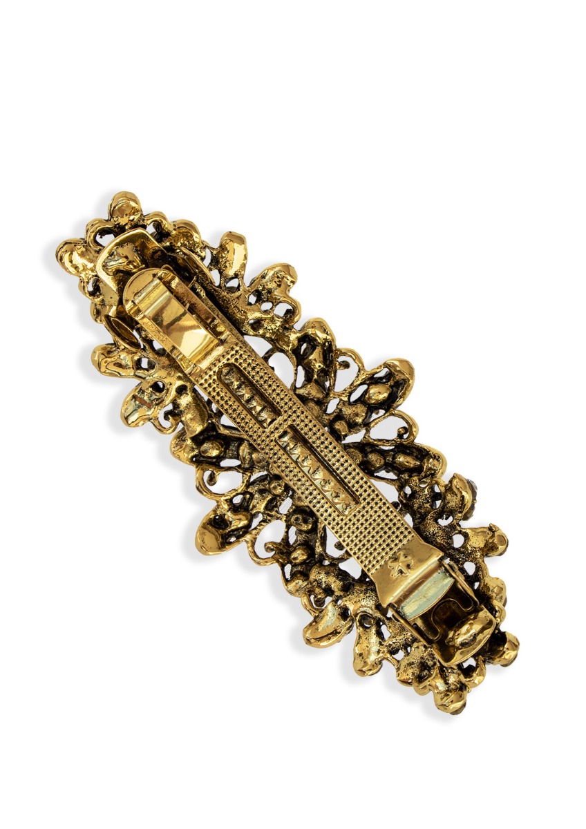 Gold Crystal Daisy Barrette