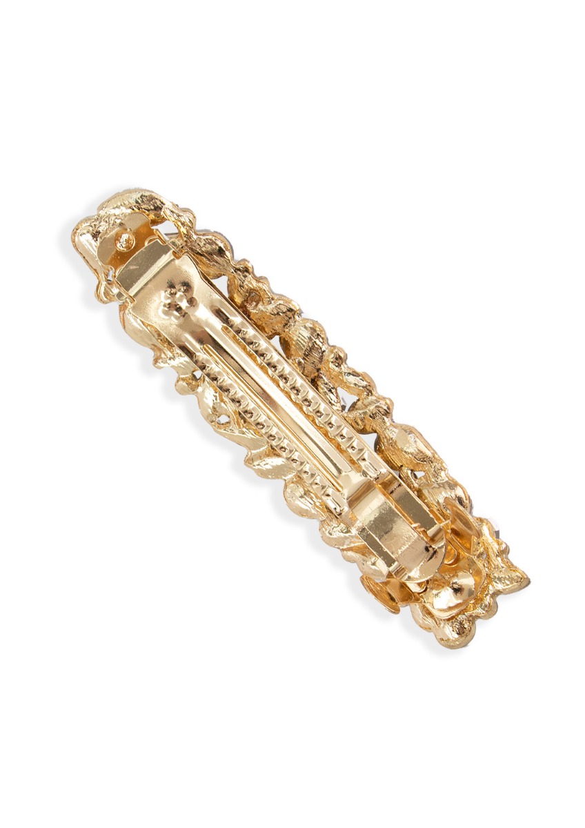 Exquisite Gold & Crystal Barrette 