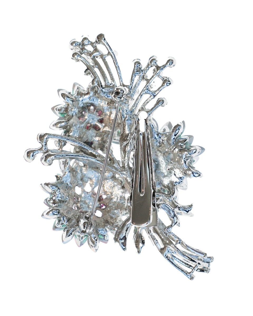 Ruby Crystal Bouquet Hairclip & Brooch