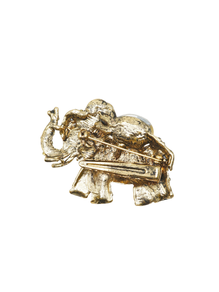 Exotic Crystal Elephant Hairclip & Brooch