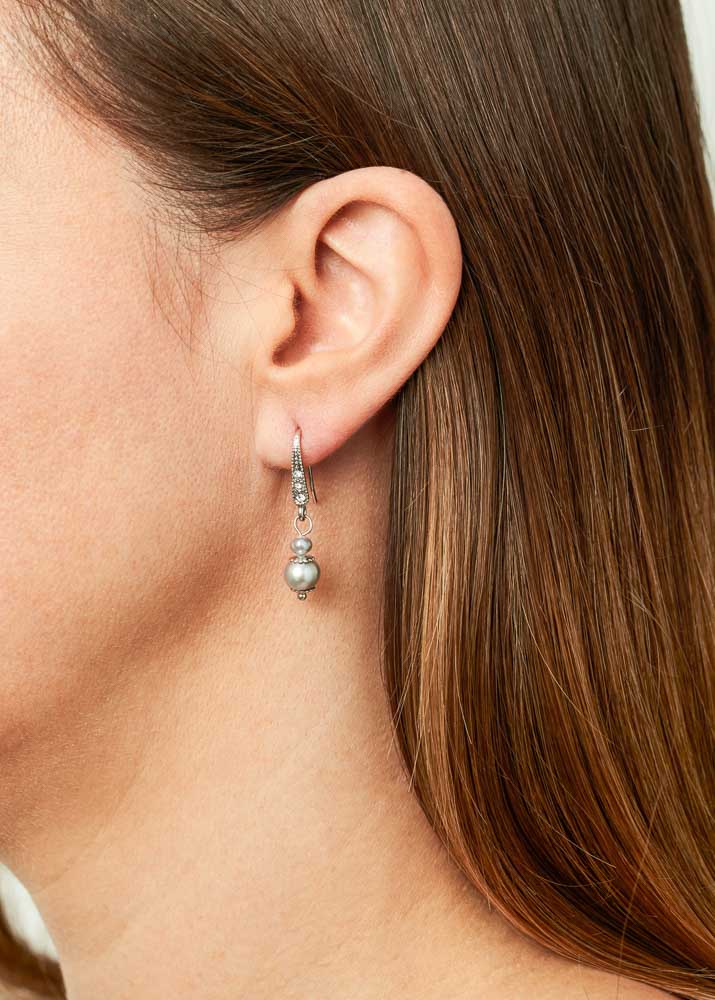 Freshwater Grey Pearl Earrings