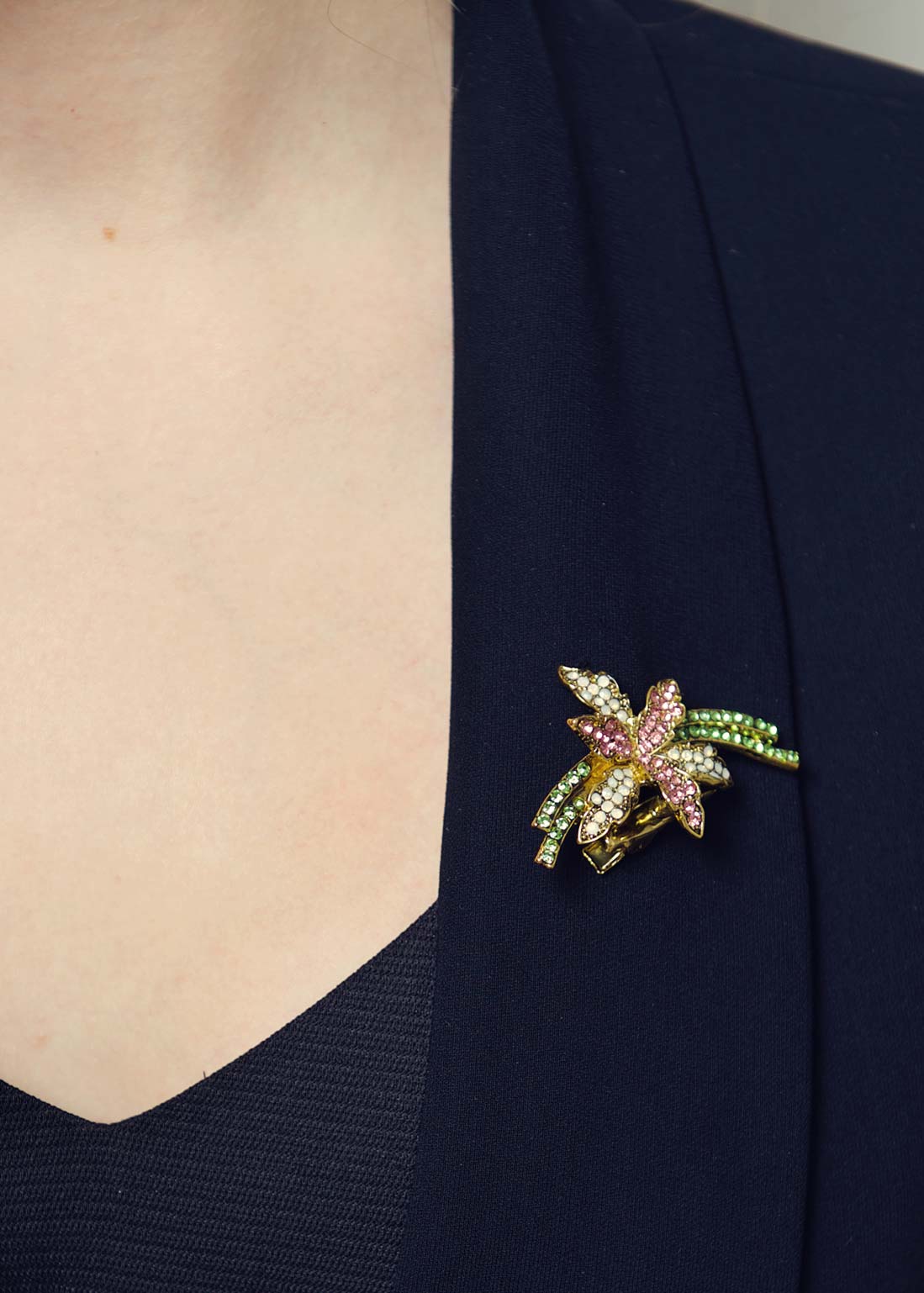 Pastel Crystal Spray Hairclip & Brooch