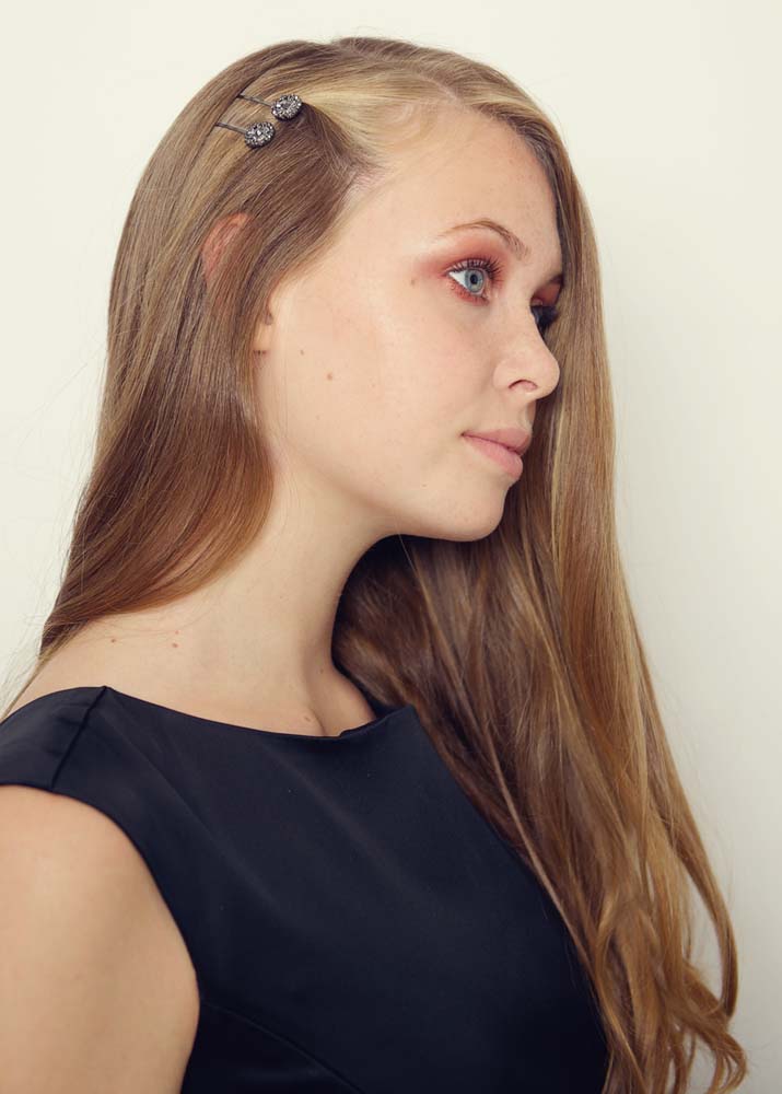 Pewter Crystal Slides