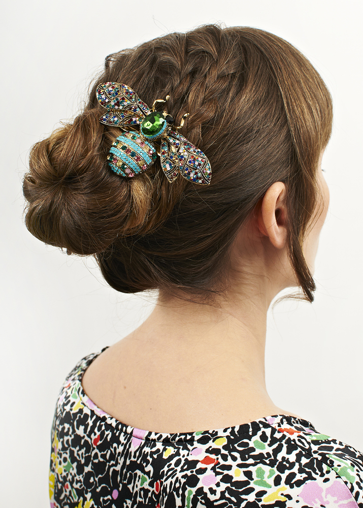 Rainbow Opal Bug Hair Clip and Brooch