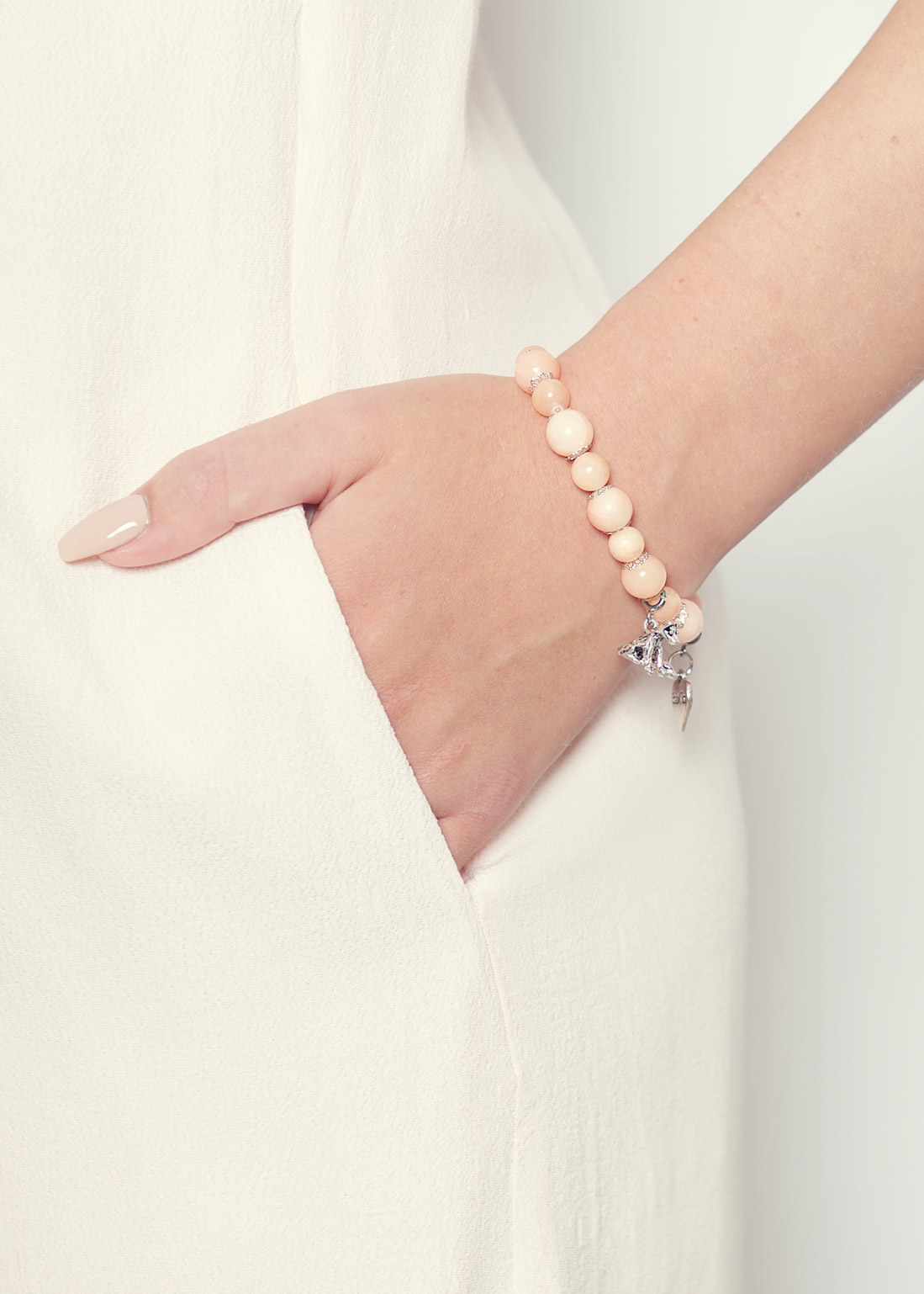 Peach Agate Bracelet