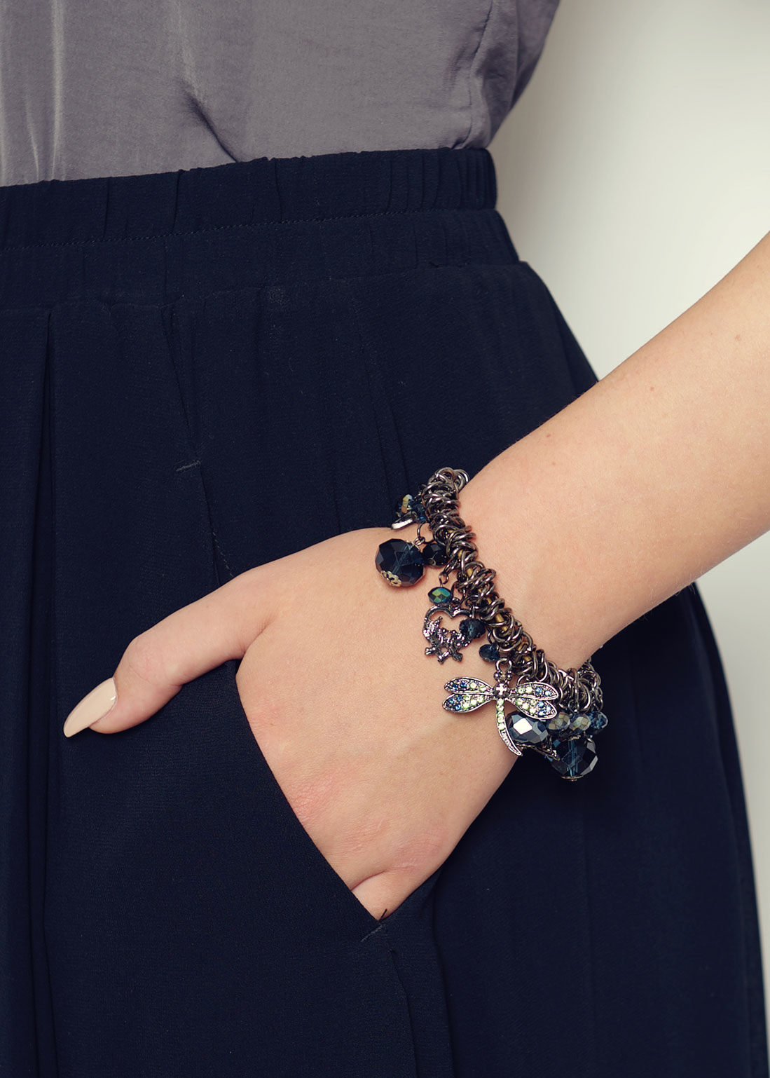 Ocean Charm Cuff Bracelet