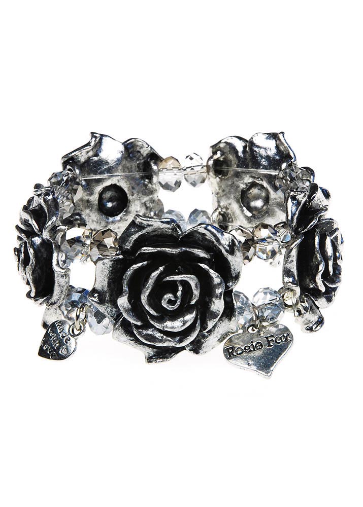 Crystal Rose Cuff Bracelet
