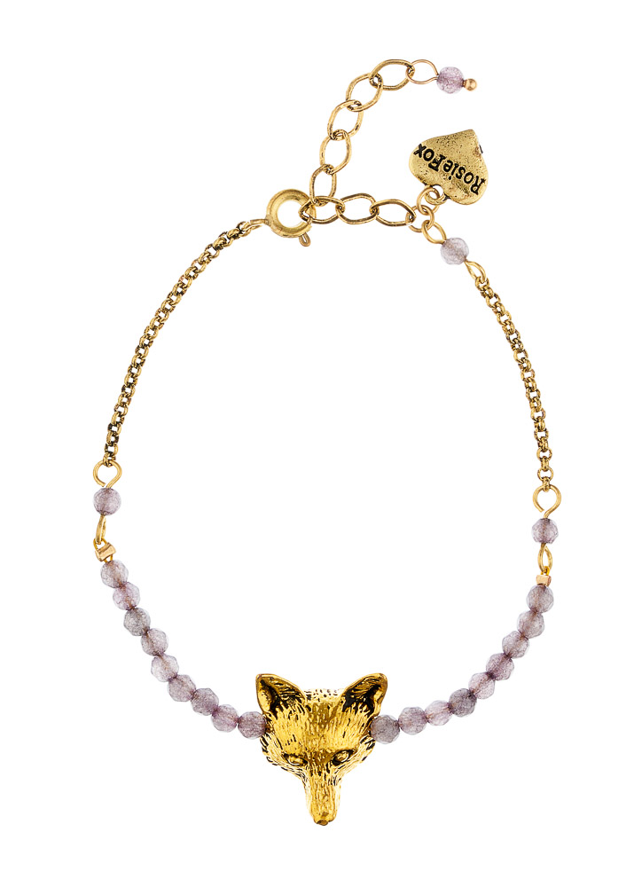 Dove Agate Fox Chain Bracelet