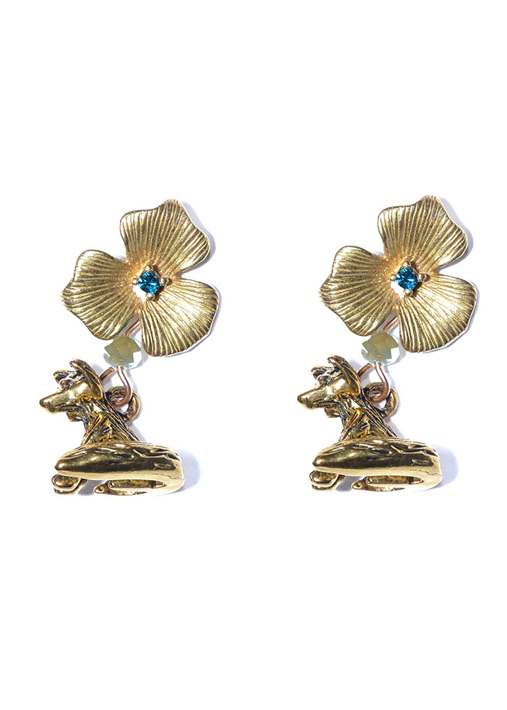 Turquoise Fox Earrings