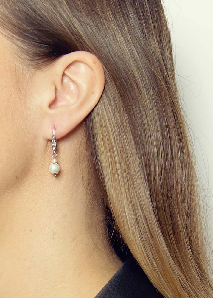 Ivory Freshwater Pearl Earrings