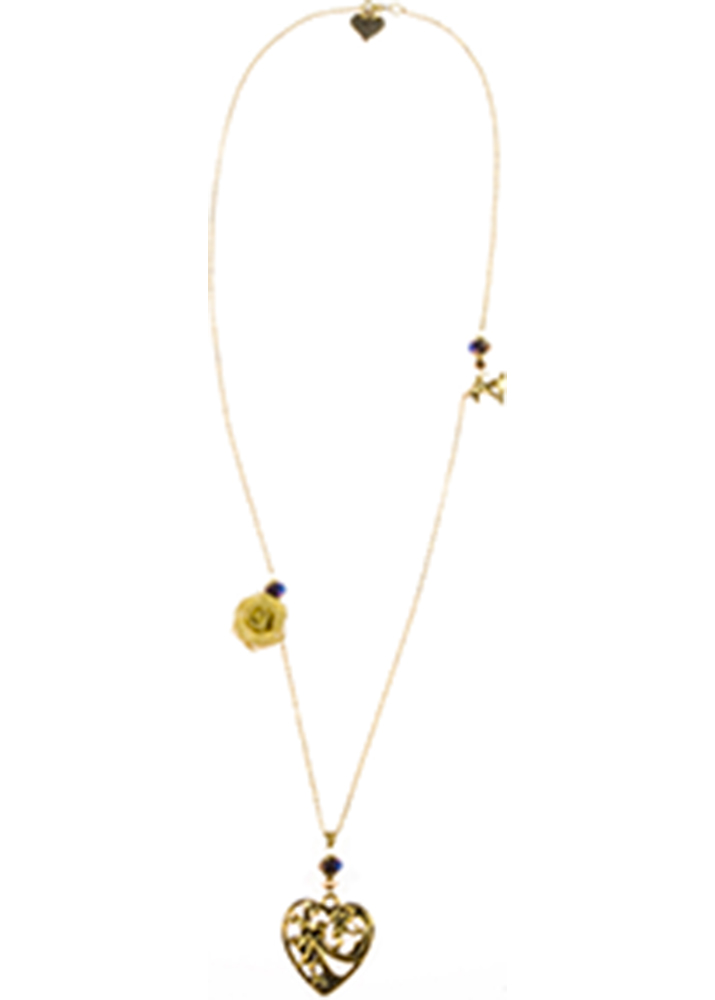 Rainbow Gold Heart Necklace