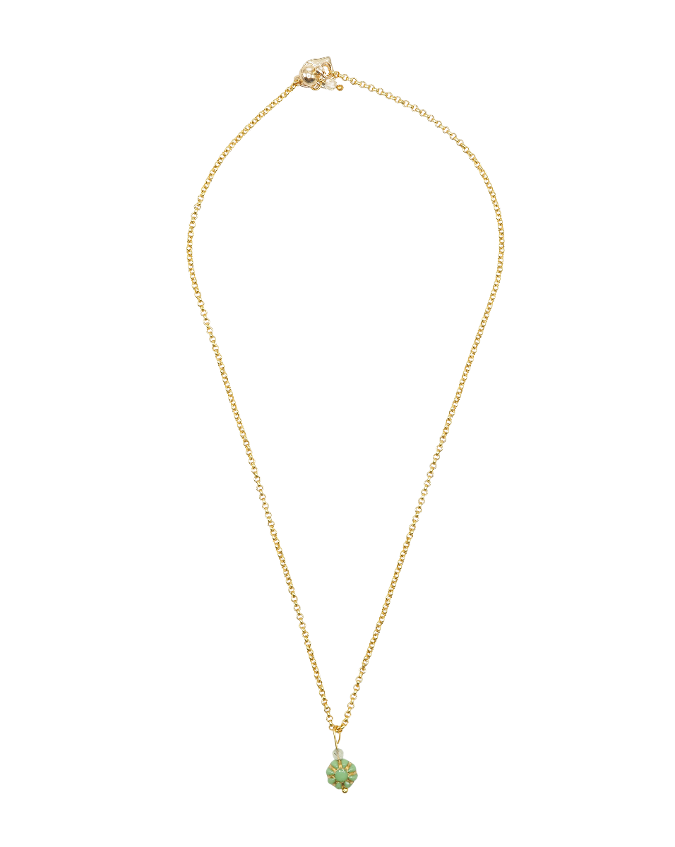 Prehnite Gemstone Belle Chain Necklace