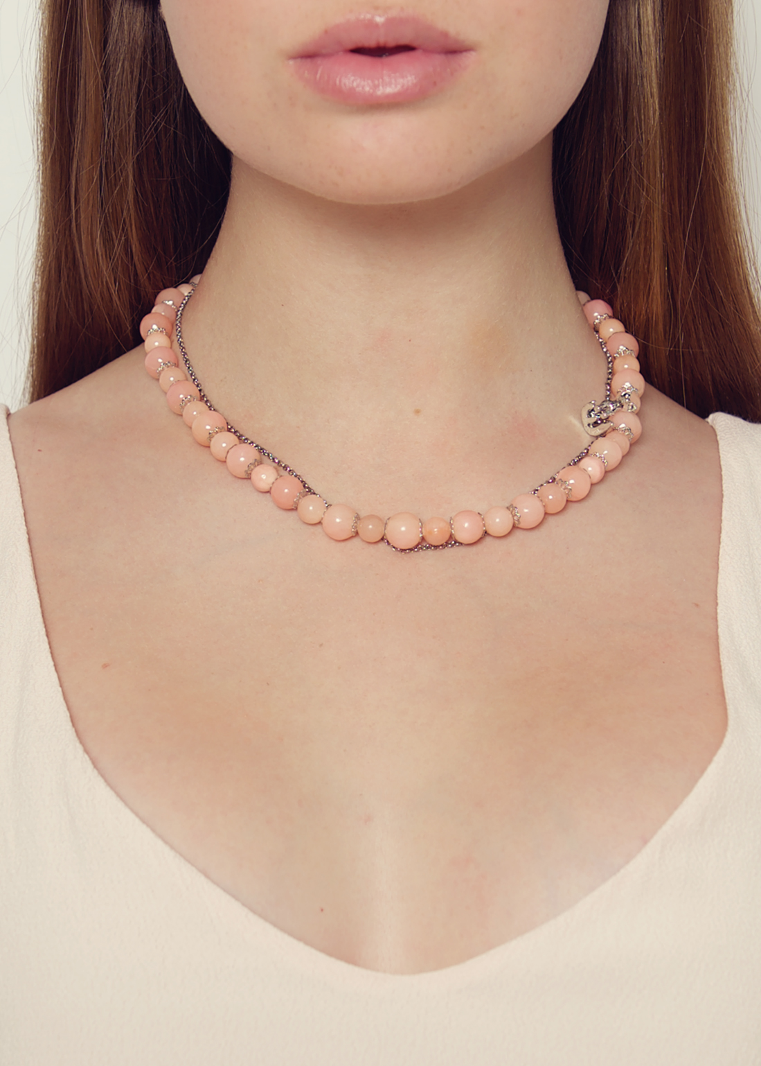 Peach Agate Necklace