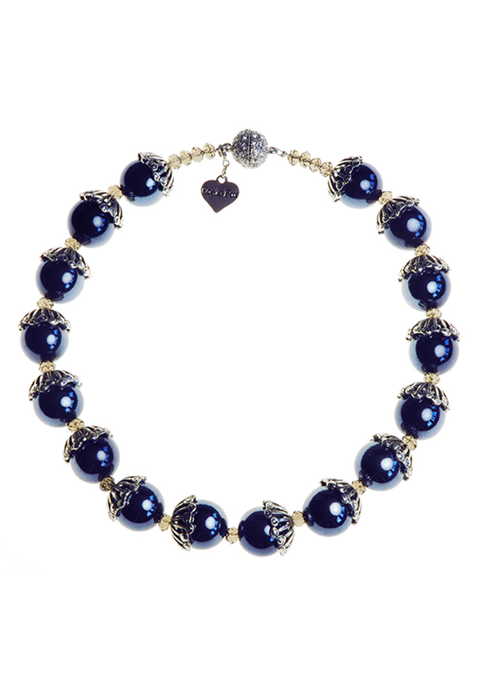 Silver Grey Acorn Necklace