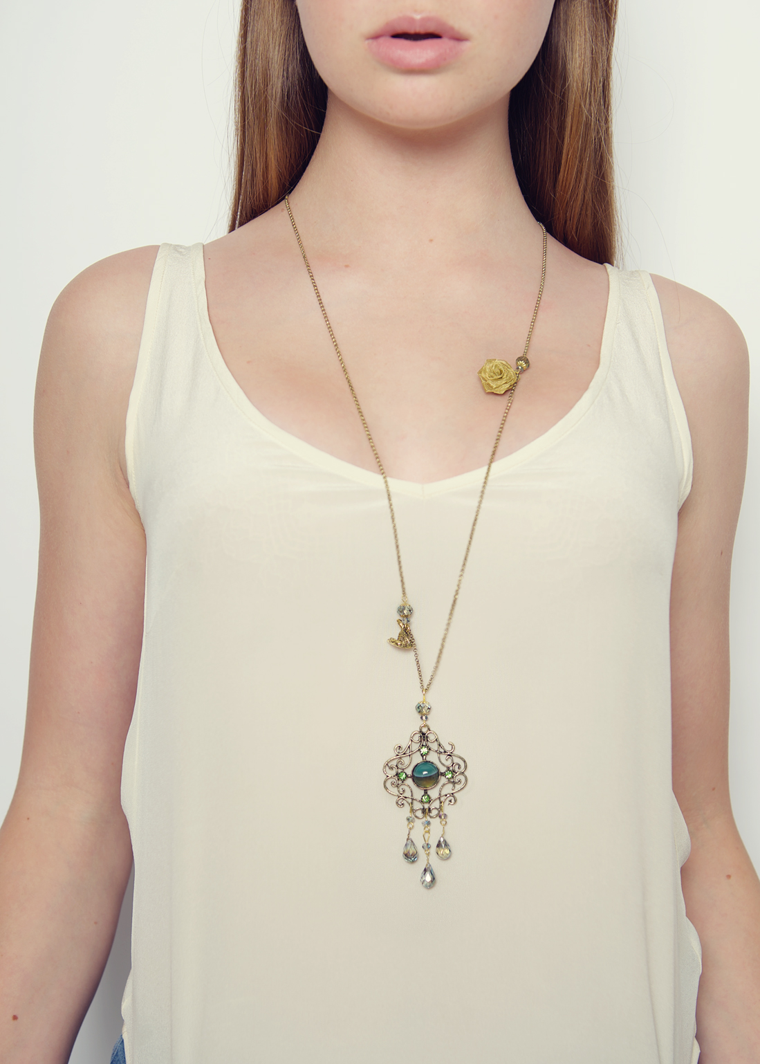 Tournaline Vintage Long Necklace