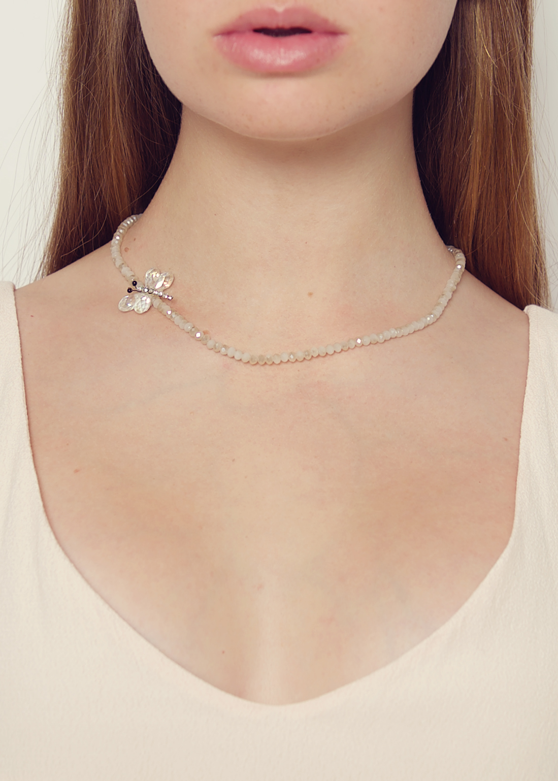 Ivory Dragonfly Necklace