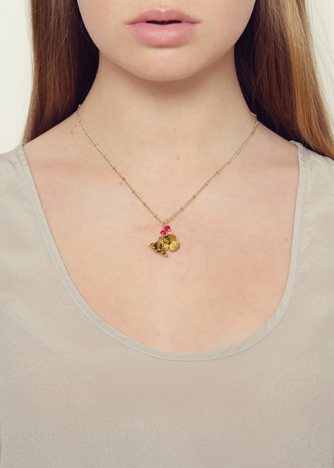 Fuchsia Fox Necklace