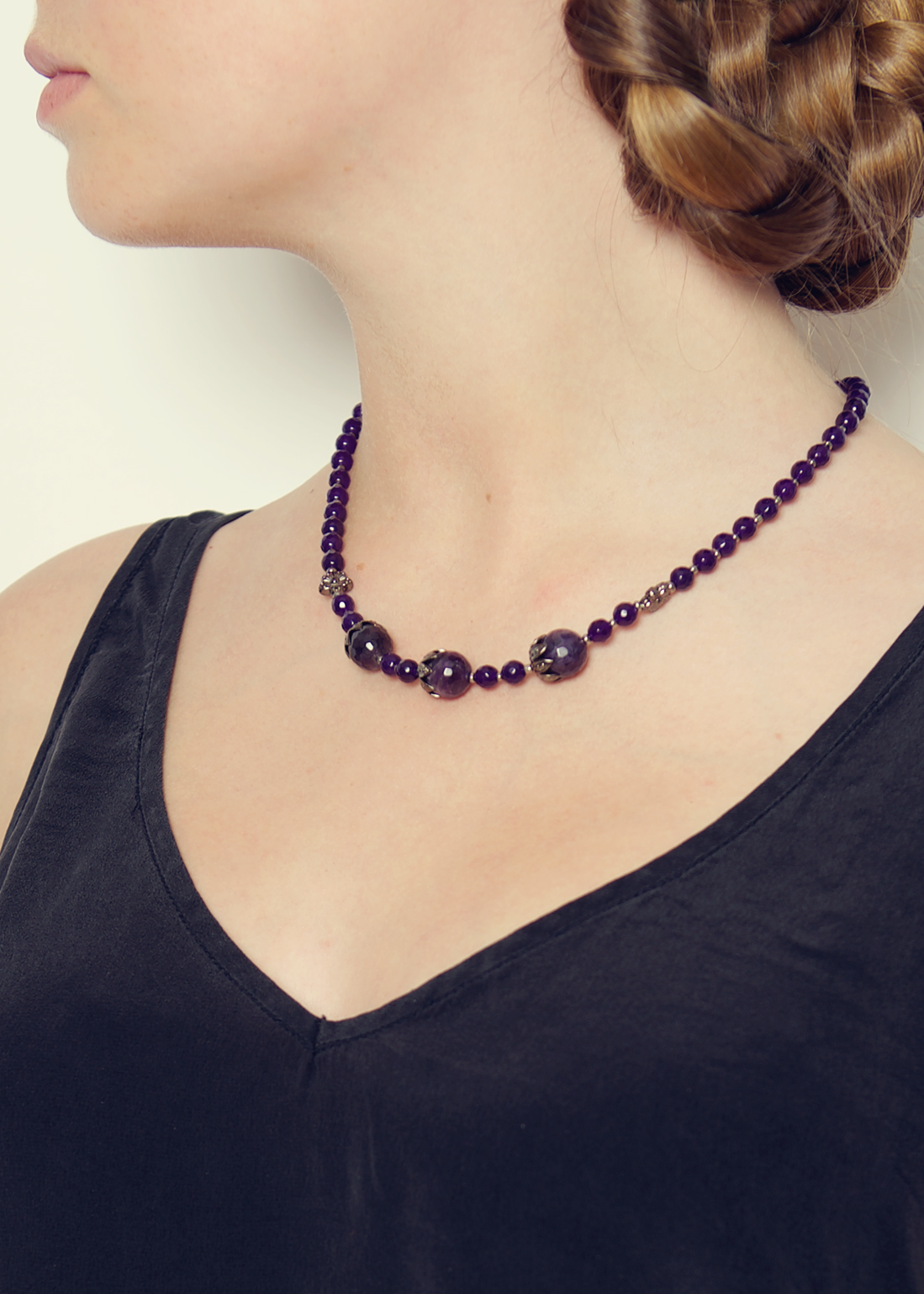 Amethyst vintage necklace