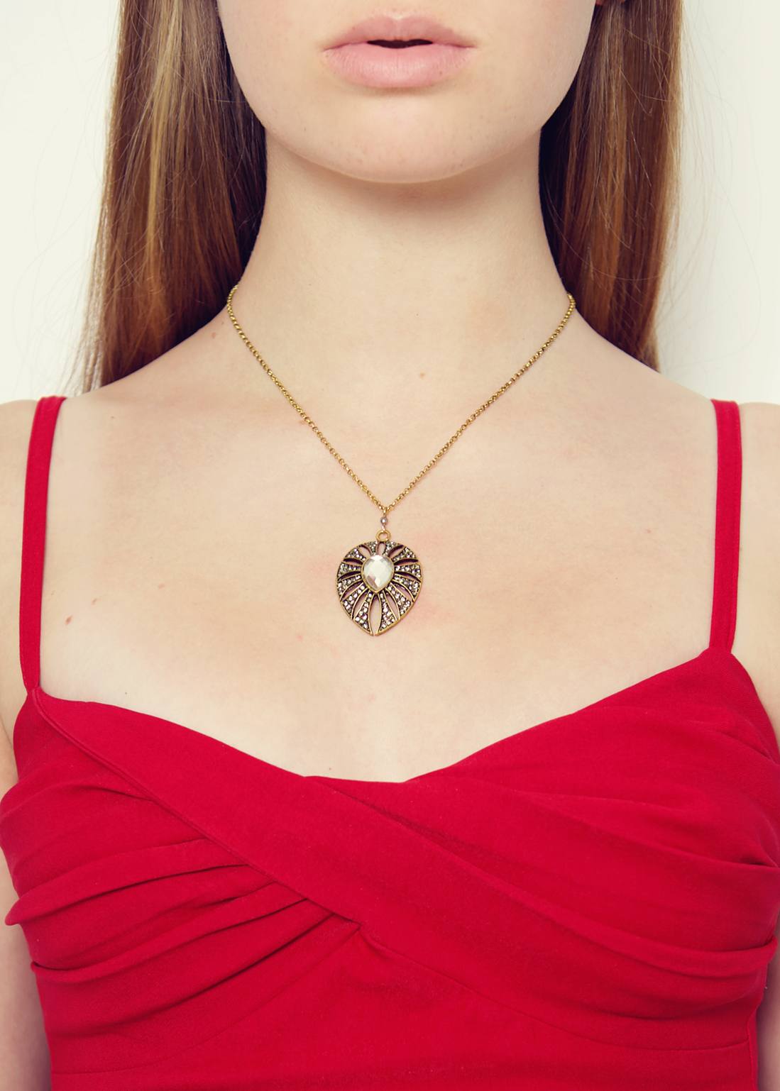 Vintage Gold Crystal Pendant