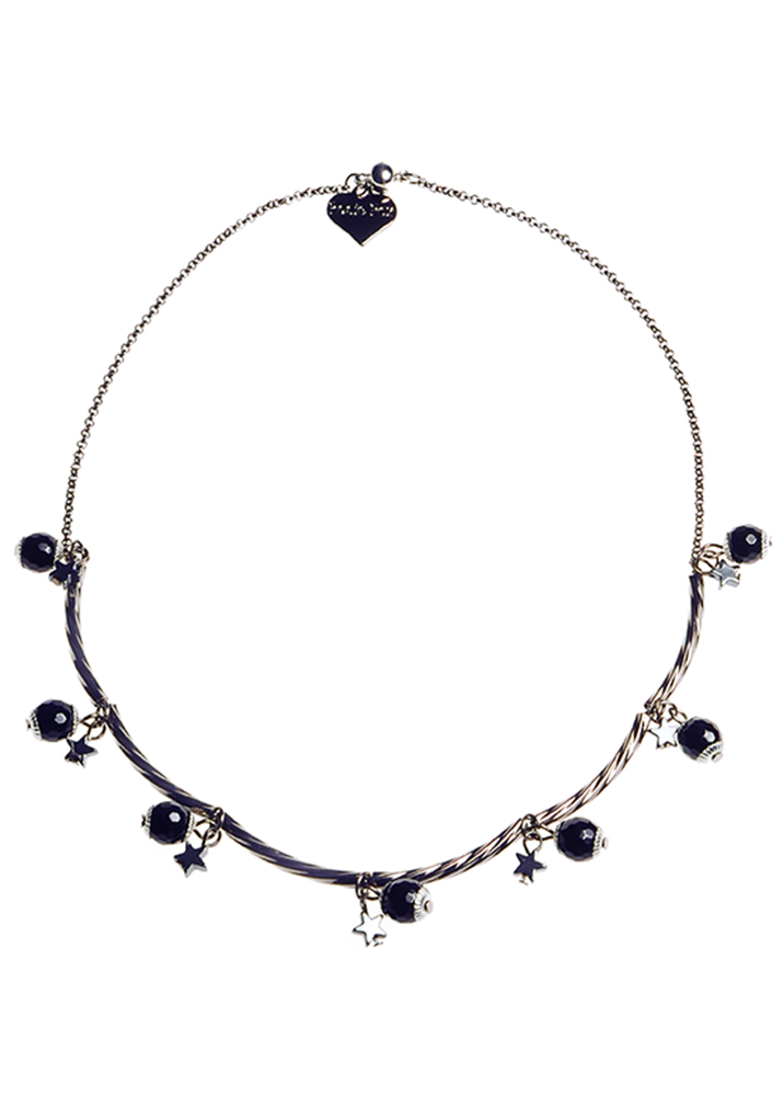 Black Onyx Gemstone Star Necklace